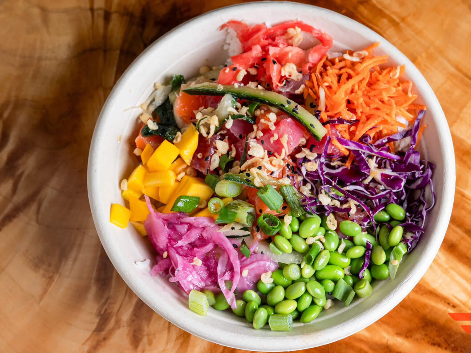 overhead shot of bowl item